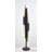 6 Light Black Floor Lamp With Gold Interior Accents
