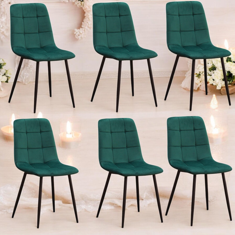 Eyre Upholstered Chair with Ergonomic Seat, Minimalist Scandinavian Design, Hand-Finished, Versatile for Any Room, Green, 1