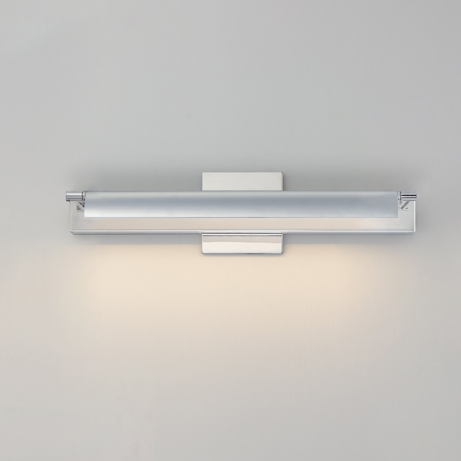 Delica Single Light Dimmable LED Flush Mounted Sconce, 4.75" H x 30" W x 6" D, Polished Chrome