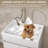 30" W X 22" D Freestanding Honeycomb Aluminum Laundry Sink Cabinet Drop-in Solid Surface Utility Sink in White