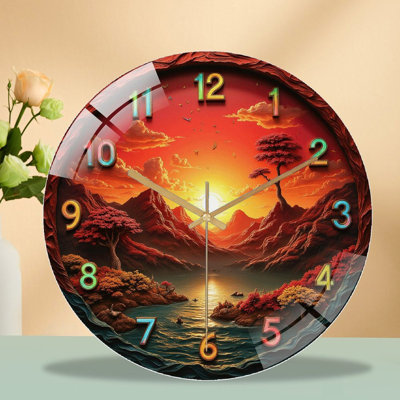 Horloge murale Sunset Mountain