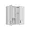 Casselli Auxiliary Wardrobe with 2 Doors, Multipurpose Bathroom or Laundry Cabinet, 59x27h60 cm, White