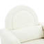 Chaise berçante en velours blanc crème Carden