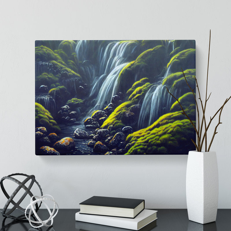 Welcoming Waterfall - Wrapped Canvas