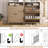 Fluted Shoe Storage Cabinet With 2 Flip Drawers