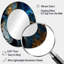 Abstrait Geode Marble Blue III - Miroir mural moderne bleu ovale-69766189