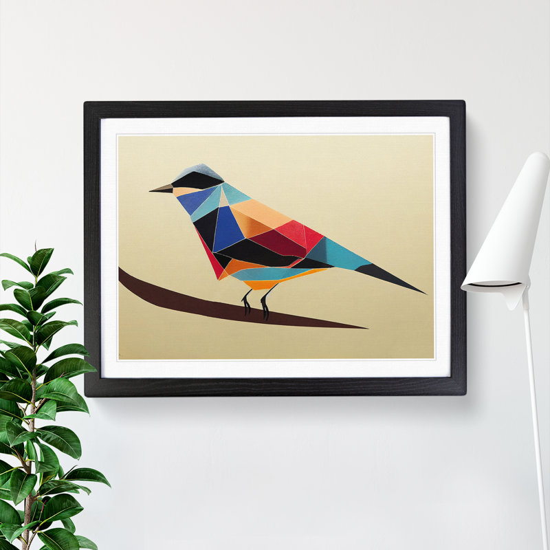 Wild Bird Abstract - Framed Print, Black Framed, 34cm H x 46cm W x 2cm D