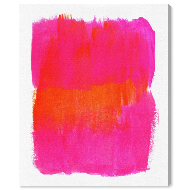 Farad pêche et fraises sur toile, H 20 po x l 16 po x P 0,8 po