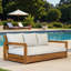 Canapé de patio 3 places avec coussin plus épais, coussins moelleux, coussins de pieds réglables et housses de coussin amovibles-182235226
