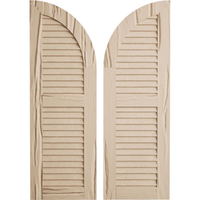 Timberthane Two Equal Louvre w/Quarter Round Arch Top Shutters