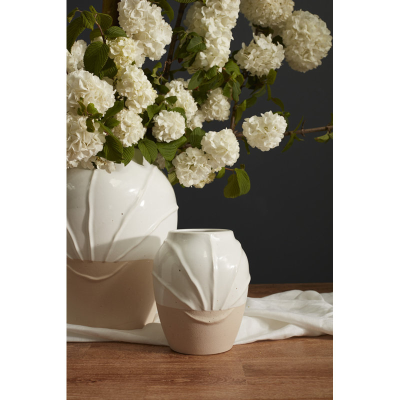 Handmade Ceramic Table Vase, 8.25" H x 6.75" W x 6.75" D