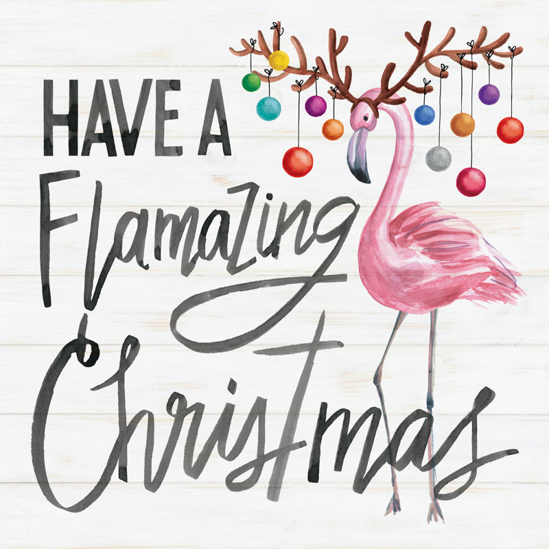 Having Flamazing Christmas - Wrapped Canvas Art Prints, 51cm H x 51cm W