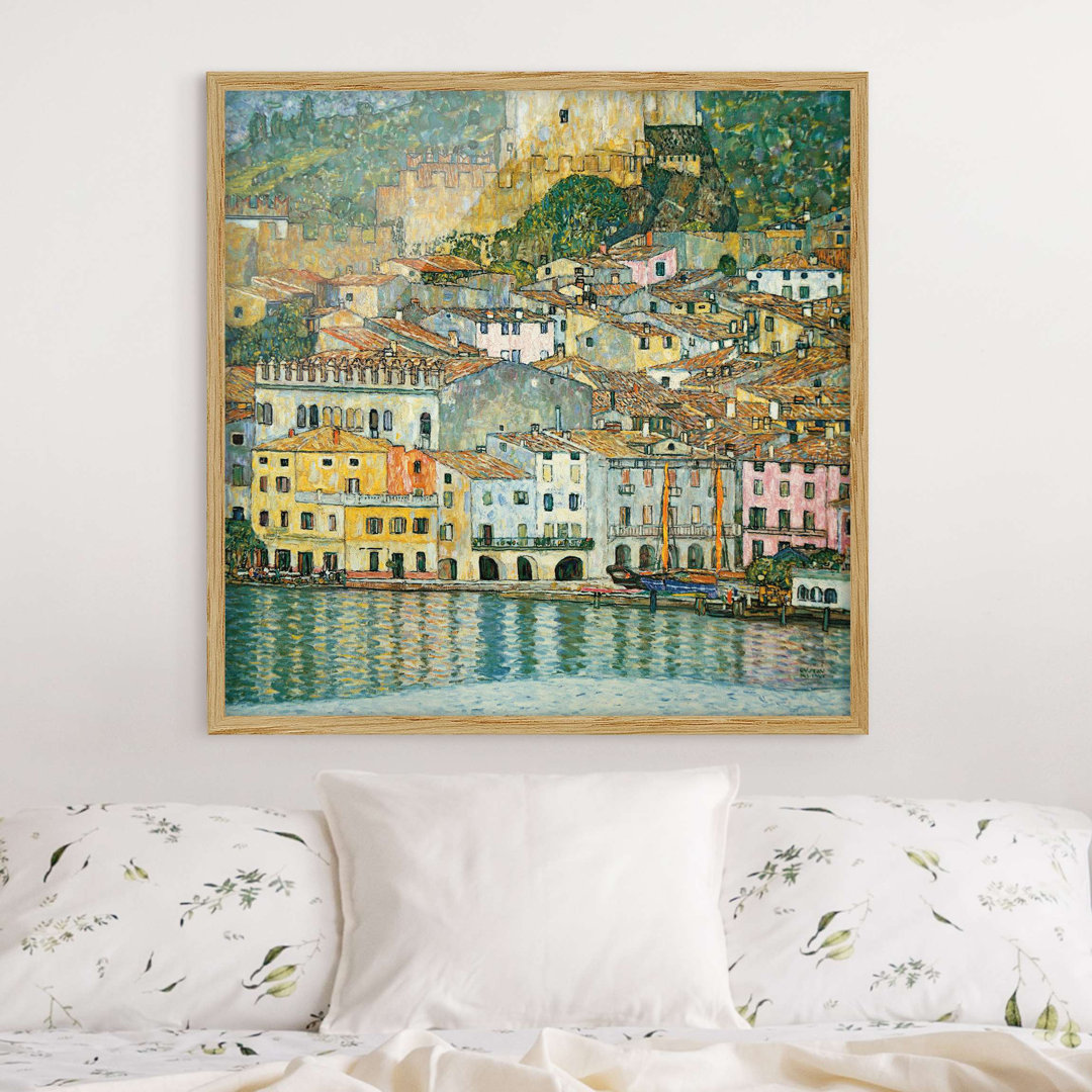 Gerahmtes Poster Malcesine Am Gardasee von Gustav Klimt