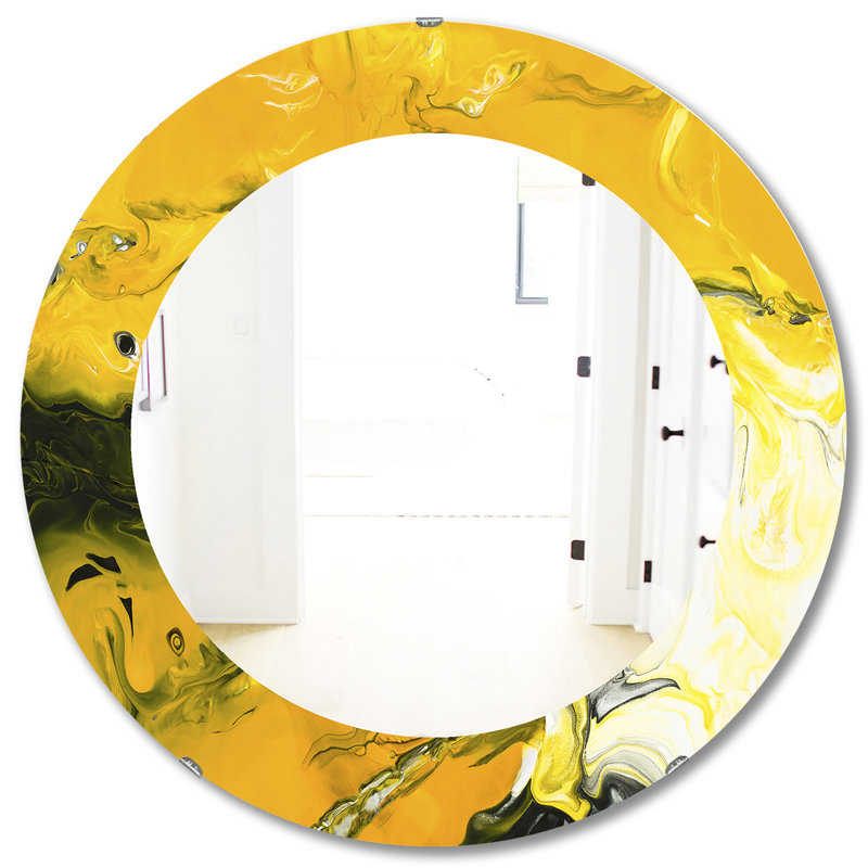 Miroir d'appoint mural marbré 2, H 31,5 po x l po