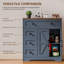Armoire de rangement Farmhouse avec 2 portes et 4 tiroirs-2048582458