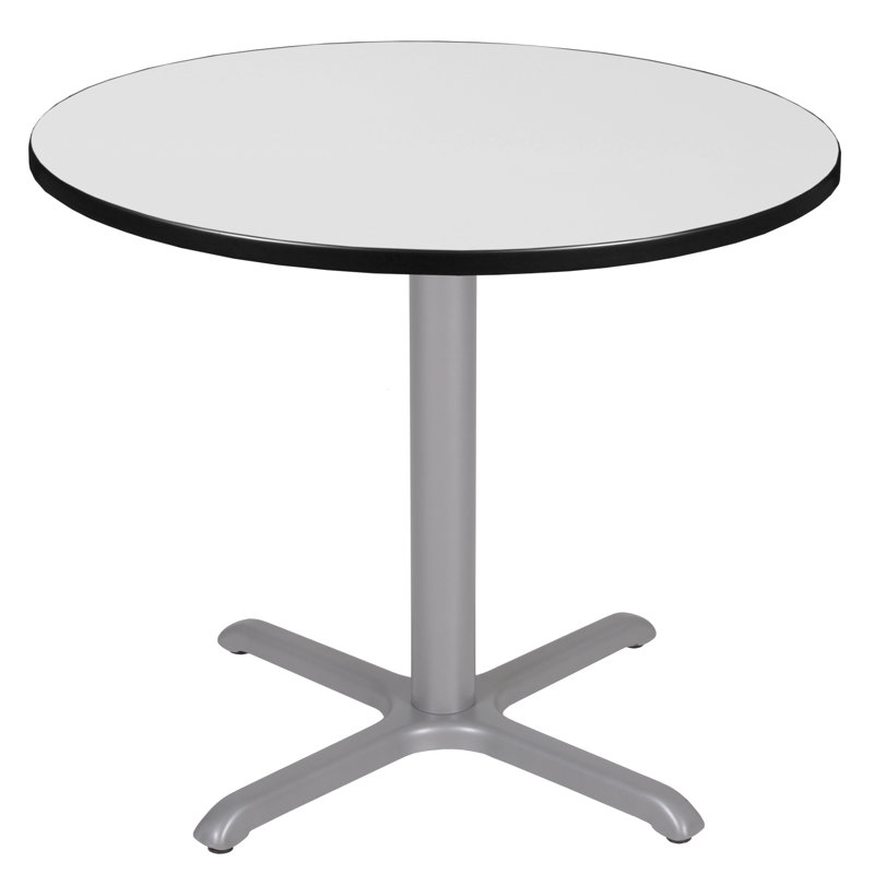 Regency Cain Small Round X-Base Breakroom Table Top, Legs, Gray, 29" H x 30" L x 30" D, Cherry