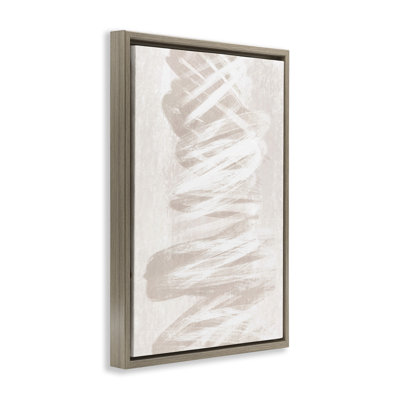 Art mural contemporain sur toile flottant avec vagues contemporaines, design par Martina Pavlova