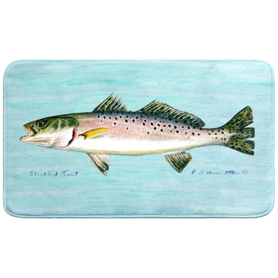 Tapis de bain Moucheté moucheté sur sarcelle