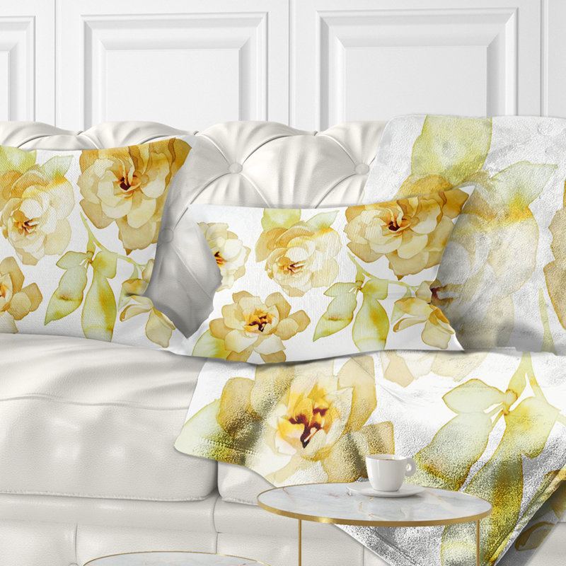 Coussin floral avec abat-jour floral