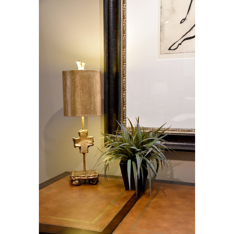 Cross 23" Table Lamp, Gold
