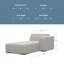 Chaise longue de style moderne l 44 po x P 69,5 po Rex-1376964559