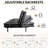 71" Folding Futon Sofa Bed, Space-Saving Loveseat To Twin Bed For Guest & Living Room-428683844
