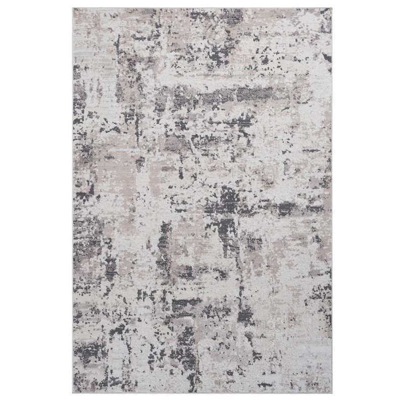 Cream/brown 8x10 Area Rug - Non-shedding, Stain , Adds Charm To Living Room, Bedroom, Dining Room Abstract Beautifies Decorative Plan