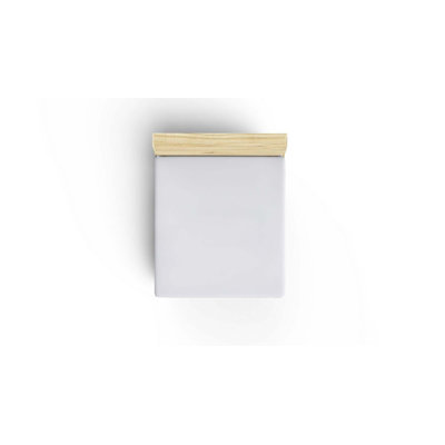 Premium Ranforce Single Large Fitted Sheet, 39.4 x 74.8 inches | 100% Cotton, 155 Thread Count, Soft & Durable, Machine Washable at 30°C | Elegant White Color, Perfect for Comfort and Style in Any Bedroom