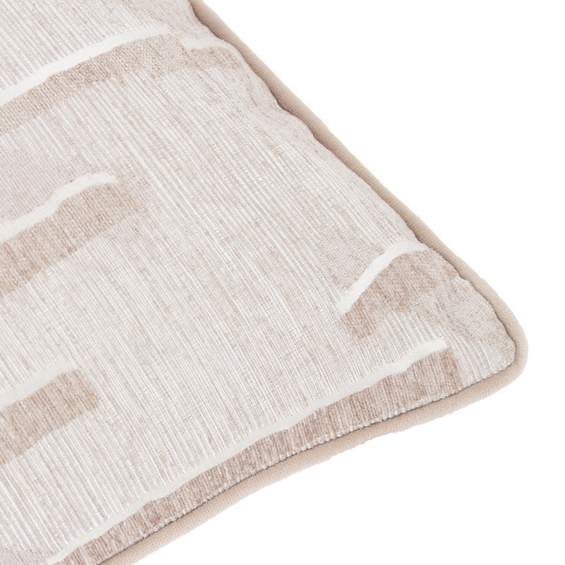 Tresse Abstract Rectangular Throw Cushion, White Abstract
