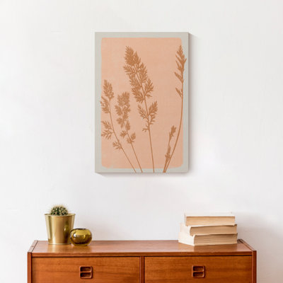 «Rust Rust Floral Silhouette», impression sur toile tendue