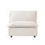 Chaise sans accoudoirs rembourrée en tissu de lin moderne-121000764