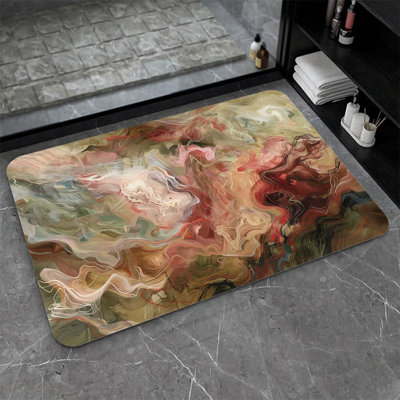 Tapis de bain en terre de diatomées, fumée anti-dérapante, volume ultra-absorbant, séchage rapide, écologique, facile à nettoyer pour la salle de bain, tapis de porte 16 x 24 pouces (40 x 60 cm)