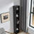  8-Tier Media Tower Rack Slim Storage Cabinet Tall Narrow Bookcase Display Bookshelf Multi-Functional Double-Decker Bookcase-578474651