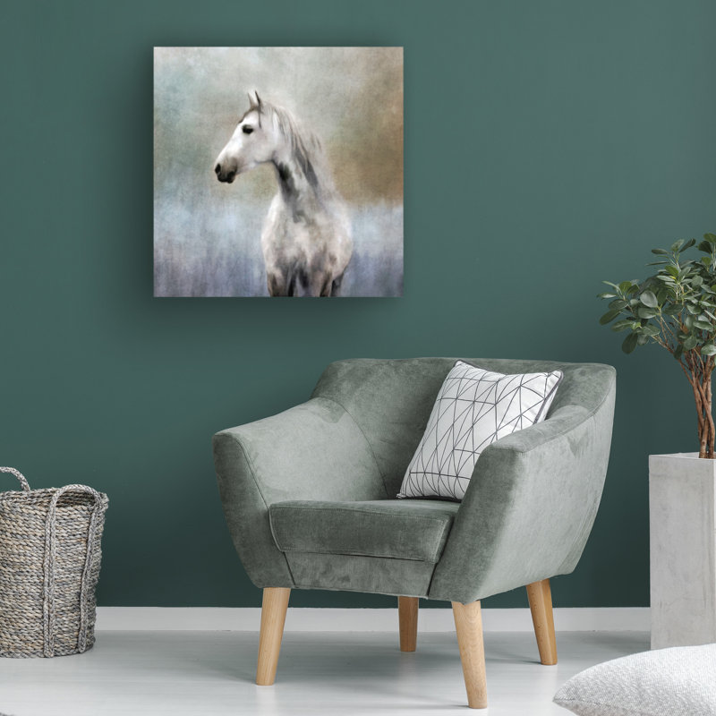 Art sur toile Katrina Jones «Misty Gray Dappled Horse», H 35 po x l 35 po