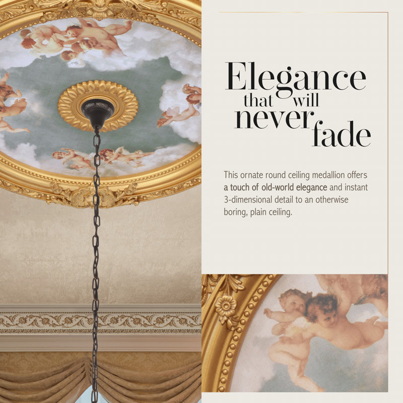 Round Chandelier Ceiling Medallion