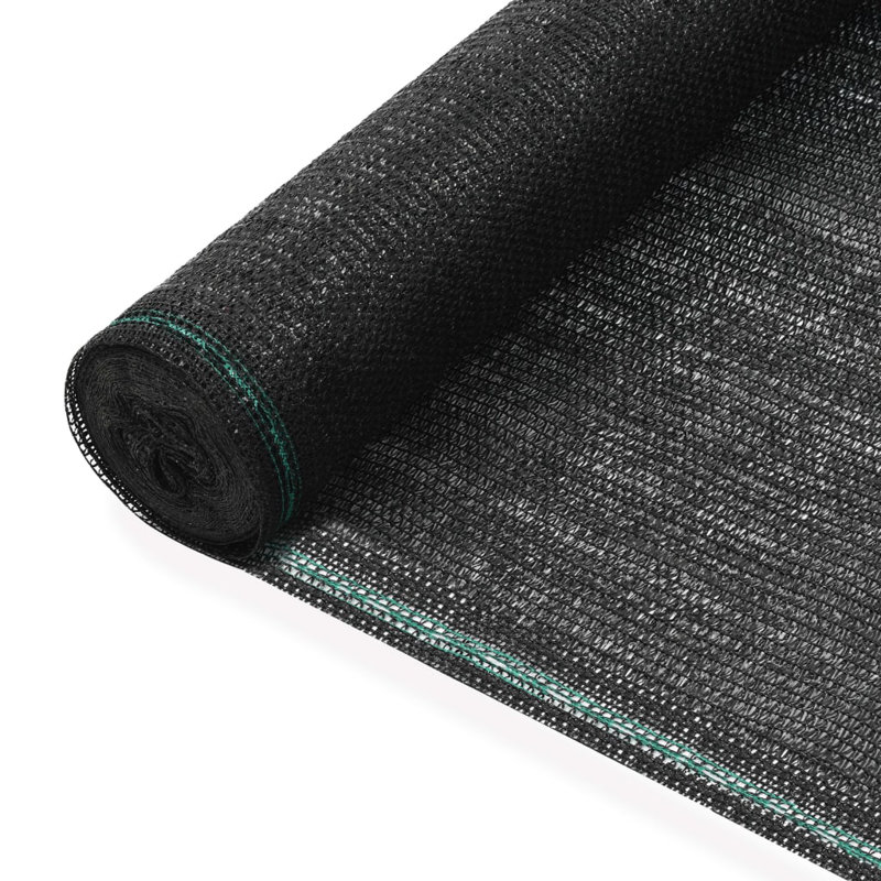 Vidaxl Tennis Screen HDPE Black, 3.9" W x 164" D