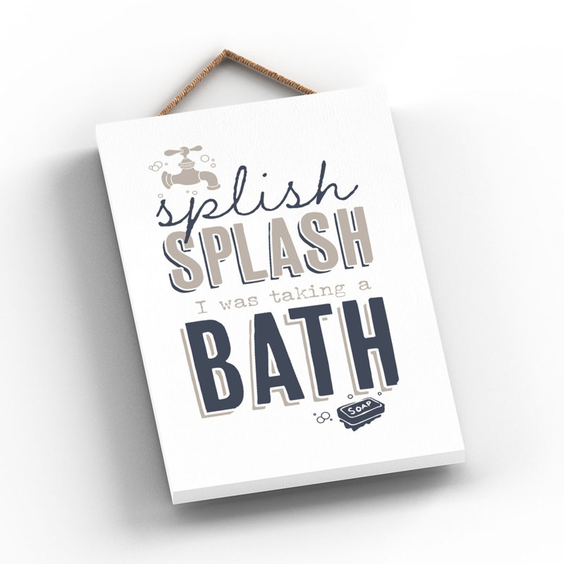 Splish Splash - Unframed Typography on Wood