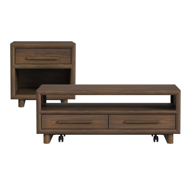 Picket House Furnishings, ensemble de 2 tables d'appoint en brun et table de bout Perth