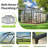 10 ft. W x 12 ft. D Greenhouse for Outdoors,  with Quick Setup Structure and Roof Vent, Black