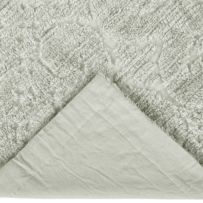 Ashton Collection 100% Cotton Chenille Tufted Pillow Sham with Medallion Pattern, Machine Washable Pillow Cover for All Season