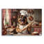 Art mural épique «Berger allemand dans la cuisine» par Rich Monet, 16 po x 12 po-140601109