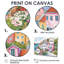 Impression d'art mural rose, vert et charmant, Italie, bord de mer III-584958568-584958566