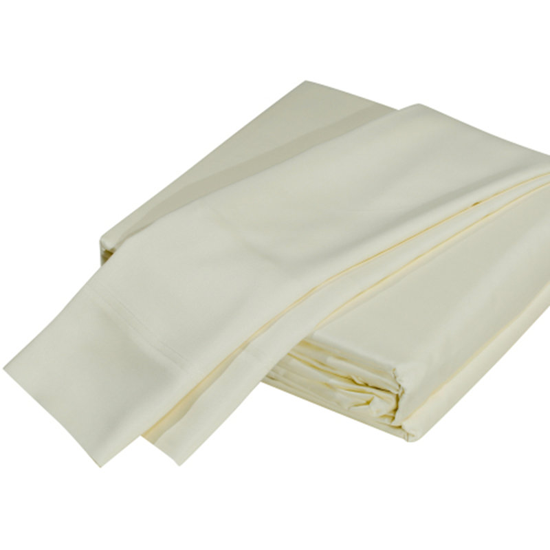 Luxuriously Soft 100% Rayon Derived From Bamboo 4-Piece Sheet Set, Crème, crème, Grand lit