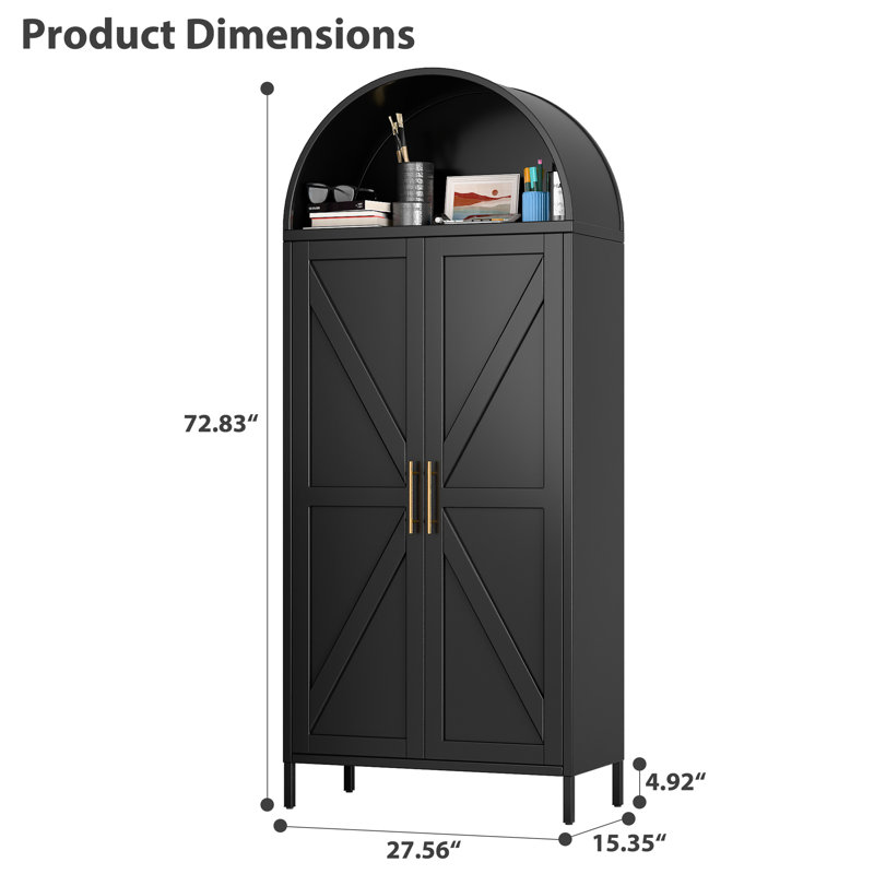 2-shelf And 1-drawer Metal Display Cabinet,Modern Freestanding Arched Cabinet, Antique Cabinets,Porcelain Cabinets,Bookshelves,assembly Required
