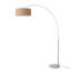 Lampe à arc 92 po Float - nickel satiné, base en marbre blanc, abat-jour en toile de jute, intensité variable, ampoule incluse-130800431