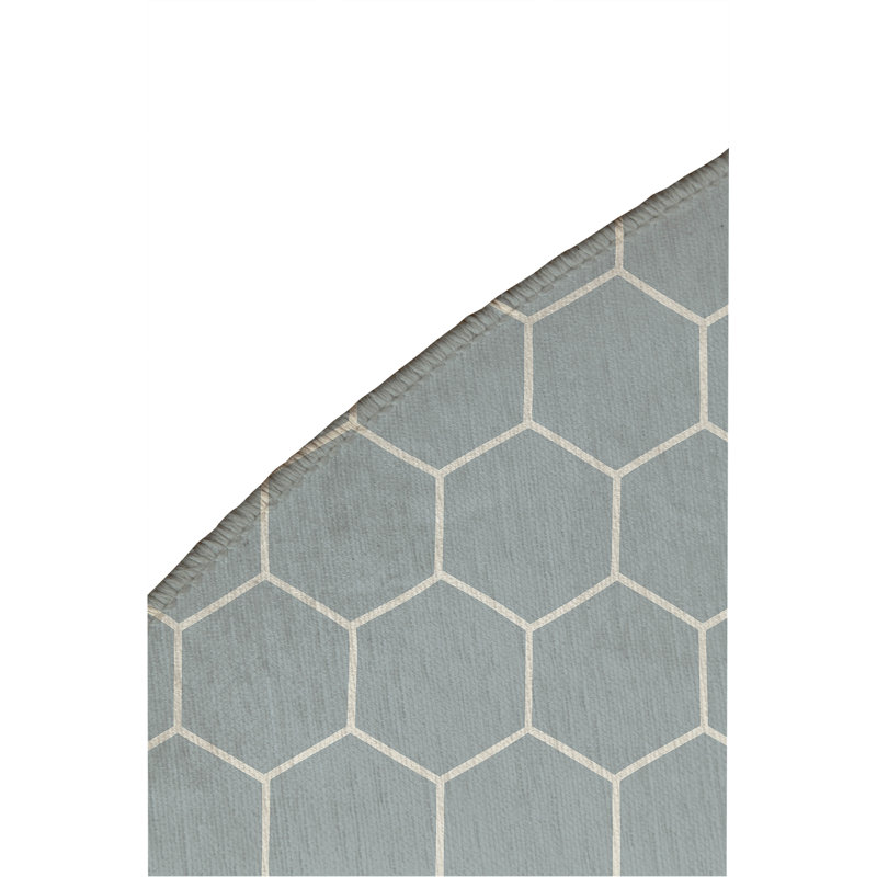 Comb Non-Slip Outdoor Rug, Round 5'