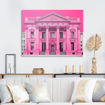 " Pink Blueprint Of London Architecture "