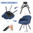  Flower-shaped Swivel Chenille Accent Armchair-1264712850