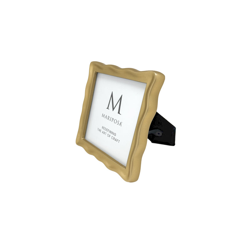 Wavy Picture Frame, Gold, 4" x 4"