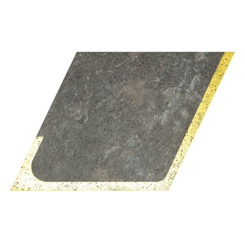 Carreau de mosaïque auto-adhésif en pierre 4 po x 4,6 po, Brun gris